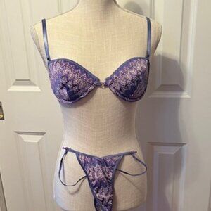 Vintage 1990's Bra and Thong Set